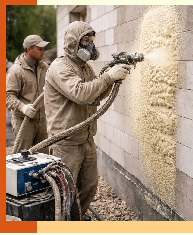 Утепление дома из газобетона ППУ в Кургане — надежная теплоизоляция