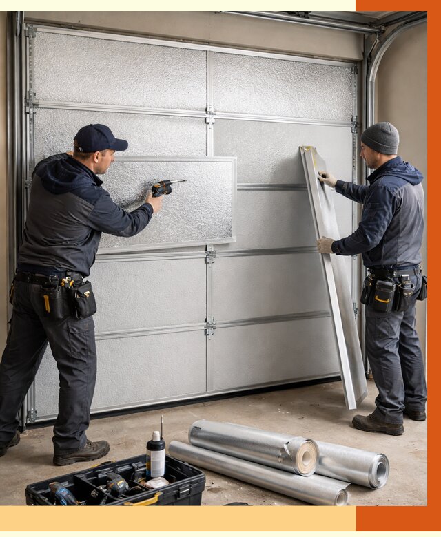 Утепление гаражных ворот в Кургане от 8093 руб/м2 — надежно и быстро | ТепломастерКрг