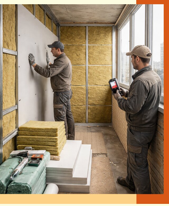 Утепление балкона в Кургане от 4639 руб. под ключ | ТепломастерКрг