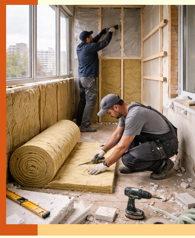 Утепление балкона под ключ в Кургане качественно и быстро